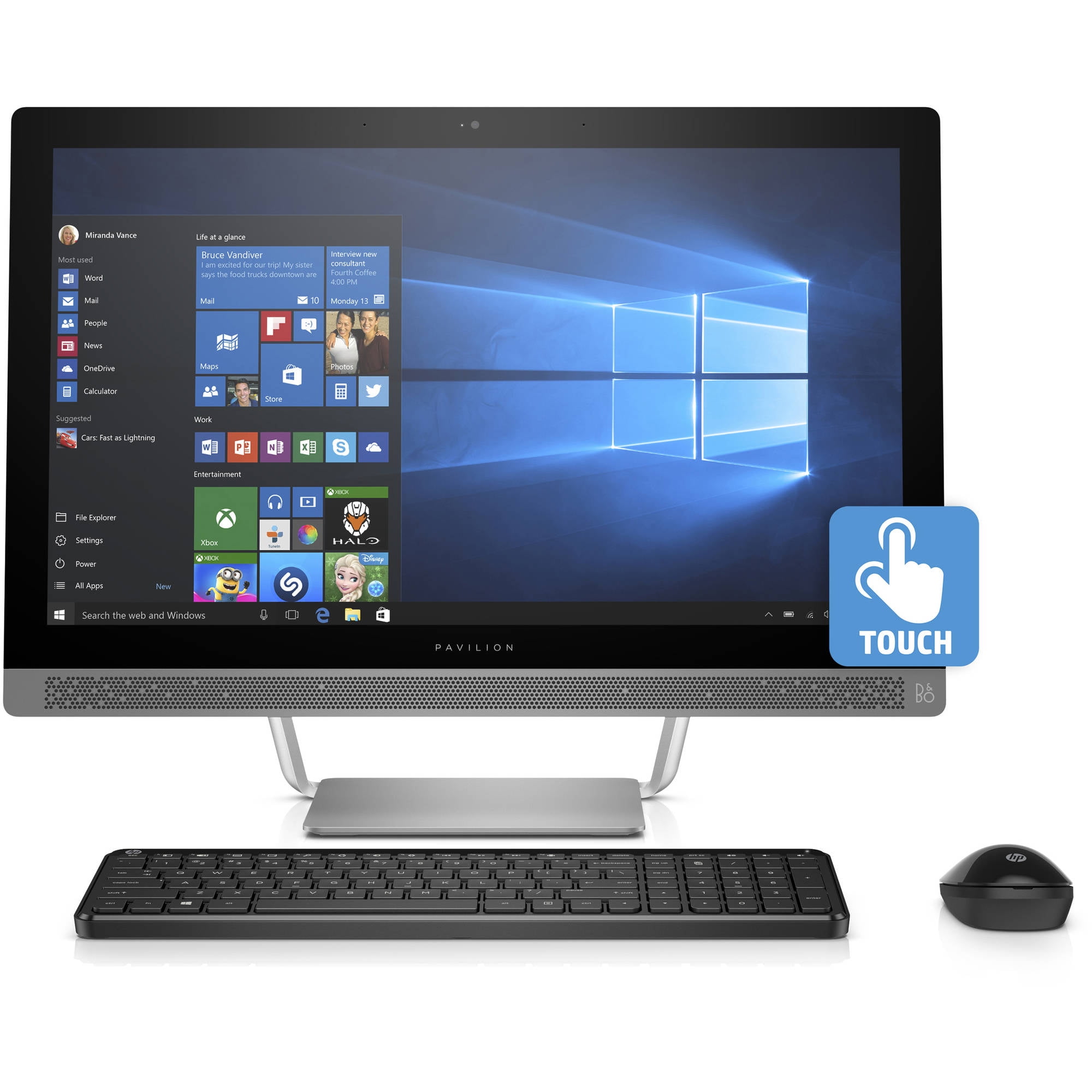 HP Pavilion 24b223w 23.8" AllinOne PC, Intel Core i37100T, 6GB