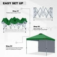 thumbnail image 4 of MASTERCANOPY 10 x 10ft Pop-up Canopy Tent with 1 Sidewall, Forest Green, 4 of 7