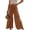 Khaki, variant on Ruffle Pants Women High Waist Stylish Ruffled Slacks Loose Fit Wide Leg Beach Palazzo Pants for Holiday Travel
