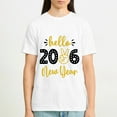 thumbnail image 5 of 2026 Happy New Year T-Shirt White 2026 T-Shirt, Festive Party Tee For New Year Celebration, Casual Holiday Top For Women And Men S, 5 of 5
