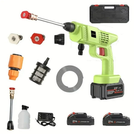 Naudhenm 350 Psi 2 Gpm Battery-Powered Pressure Washer with Quick Connect Tips
