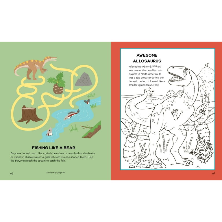 Dinosaur Activity Book for Kids: 70 Activities Including Coloring, Dot-to-Dots & Spot the Difference [Book]