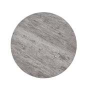 Roundhill Furniture Elysian Contemporary Round End Table with Shelf, Gray