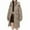 Khaki, variant on Winter Long Down Coat for Women Thermal Cozy Double Closure Hooded Jacket Plus Size Casual Loose Long Sleeve Outerwear With Pockets White XXXL