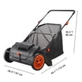 thumbnail image 5 of 21 Inch Push Lawn Sweeper with 3.5 cu. ft. Mesh Bag Heavy Duty Steel Frame and 2 Spinning Brushes for Leaf and Grass Collection, 5 of 9