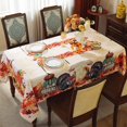 thumbnail image 2 of Fall Thanksgiving Tablecloths Rectangle 60x102 Inches, Turkey Pumpkin Thankful Spillproof Non Slip Table Cloth, Vintage Fabric Table Cover for Friendsgiving Dinner Party, 2 of 7