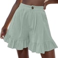 thumbnail image 1 of AYA Femmes Nouvelle Couleur Unie Coton Été Porter Décontracté Jambe Large Shorts Amples, 1 of 5