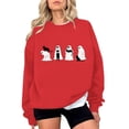 thumbnail image 2 of Kinrui Womens Halloween Spooky Season Sweatshirt Black Cat Ghost Sweatshirts Funny Cute Long Sleeve Oversized Tops XL, 2 of 7