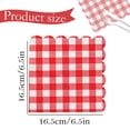 thumbnail image 3 of BINGLI 25 Pcs Serviettes à Bord Festonné Rouges et Blanches 6,5 Po Décoration en Papier à Carreaux Rouges Fournitures de Fête Serviettes à Dessert à Carreaux Rouges Légers pour Garçons Mariage Anniversaire Shower de Bébé Pique-Nique Souvenir de Fête, 3 of 9