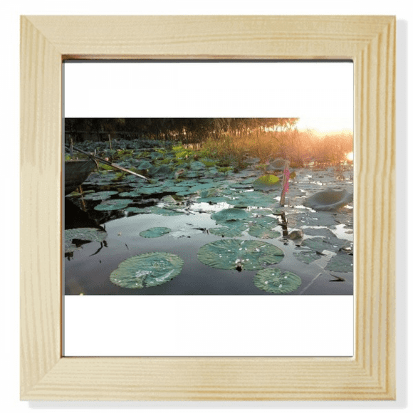 Sunset Pond Art Deco Fashion Square Picture Frame Wall Tabletop Display