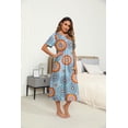 thumbnail image 2 of Ekouaer Women's House Dress with Pockets Long Nightgowns for Women House Dress Moo Moos for Women, 2 of 6