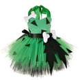 thumbnail image 5 of Htigea Kids Baby Girls Bam Bam Dresses Caveman Cavegirl Stone Age Outfit for Girl Boy Cosplay Dress Up Photo Shoot (Green, Size 1 Years), 5 of 7