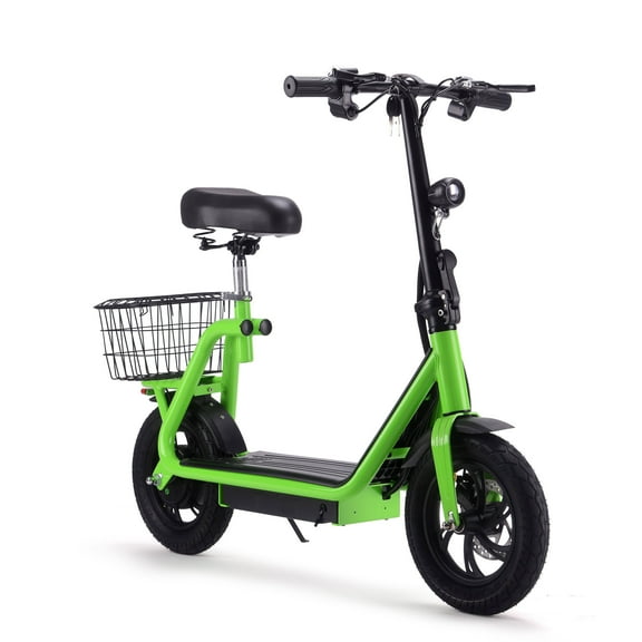 SAY YEAH Electric Scooter,Foldable Electric Scooter for Adults with Seat,20MPH Top Speed,12" Tires,Green