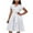 White, variant on QIPOPIQ Women's Plus Size Cap Bell Sleeve V Neck Wrap Belted A Line Swing Midi Dress Clearance