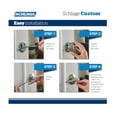 thumbnail image 3 of Schlage Custom Dempsey - FC21 DMP 618 COL Collins Polished Nickel Interior or Bed/Bath Hall/Closet Combined Door Handle, 3 of 4