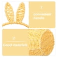 thumbnail image 3 of unbranded Cesta Portátil Tejida De Almacenamiento Con Asa Orejas De Amarillo, 3 of 8