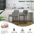 thumbnail image 4 of Sophia & William 24" PU Leather Counter Height Bar Stool with Backrest-Set of 2-Gray, 4 of 5