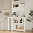 thumbnail image 2 of 71" Pantry Storage Cabinet with 2 Doors - Kitchen Pantry Storage Cabinet with Adjustable Shelves & DIY Pegboard,Kitchen Organizer for Dining/Living Room (31.5"x15.5"x71"), 2 of 8