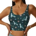 thumbnail image 2 of Uemuo Cute Turtle Pattern Women's Sports Bra - High Impact Support, Breathable, and Comfortable Athletic Bra for Running, Yoga, and Workouts, 2 of 9