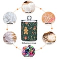 thumbnail image 6 of Yayeee 4 Pack Qtip Holder Bathroom Cotton Swab Canister with Lid Clear Dispenser Set, Brown Christmas Gingerbread, 6 of 6