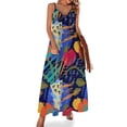 thumbnail image 1 of Vestido sin mangas con estampado de abanico Vestidos para eventos especiales Vestidos de mujer, 1 of 7
