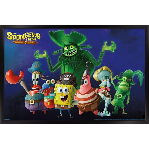 Nickelodeon The SpongeBob Movie: Search for SquarePants (2025) - Group Wall Poster, 14.725" x 22.375" Framed