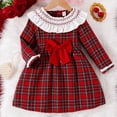 thumbnail image 2 of vigerkar Little Girls Dress Long Sleeve Lace Fashion A-line Spring Outfits Clothes (Red, 4-5 Years), 2 of 7