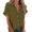 Green -AL18, variant on IYYVV Button Down Shirts for Womens Short Sleeve Blouses V Neck Collared Casual Summer Tops with Pockets Army Green S