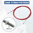 thumbnail image 3 of Unique Bargains 2pcs 21ft 6.4 Meter 252inch Marine Throttle Shift Remote Control Box Cable for Outboard Engine Boat Red, 3 of 8