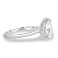 thumbnail image 3 of ESTE ORIGIN 4Ct Toi Et Moi Ring - Pear & Emerald Cut Lab-Grown Diamond Engagement Ring in 10K White Gold Two Stone Ring for Women, US 10.5., 3 of 9