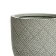 thumbnail image 5 of LuxenHome Misty Gray Glen Pattern 13.6-Inch Tall MgO Round Planter, Indoor and Outdoor, 5 of 8