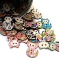 thumbnail image 4 of RYRDWP Mixed 50pcs Cat 2 Holes Wooden Crafts, 4 of 5