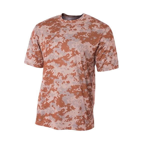 A4 Camo Performance Tee For Men in Sand Camo N3256