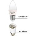 thumbnail image 2 of Bet Convertidor de casquillo B22 a E27, adaptador de casquillo para bombillas LED y bombillas halógenas, potencia máxima 200 W, 0250 V, resistente al calor 120 grados, paquete de 10, 2 of 5