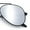 Black - Silver, variant on Concave Lens Tear Drop Shape Metal Rim Double Bridge Officer Sunglasses Black - Silver Mirror