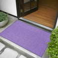 thumbnail image 5 of Purple 2x3 Door Mat Rug, Farmhouse Burlap Solid Purple Color Modern Linen Texture Non-Skid Rubber Backing Large Rectangle Rugs - Living Room Bedroom Home Office, Indoor Floor Mat Carpets Washable Rug, 5 of 9
