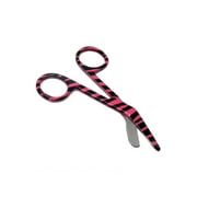 Pink & Black Full Zebra Pattern Color Lister Bandage Scissors 3.5" (8.9cm), Stainless Steel