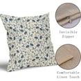thumbnail image 4 of Blue Grey Gray Floral Pillow Covers 18x18 Set of 2 Vintage Rustic Old Style Cute Small Flower Print Decorative Outdoor Pillowcases Farmhouse Throw Cushion Case Decor for Couch Sofa Bed, 4 of 6