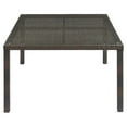thumbnail image 3 of Pemberly Row  47" Square Glass Top Patio Dining Table in Brown, 3 of 3