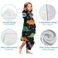 thumbnail image 7 of Black Dinosaurs Speech Bubbles Pattern Hooded Bath Towel，60"x35" for Ages 3 To 12 Kids, Quick Dry Lightweight Soft Microfiber Hood Beach Towel Cover Up for Kids, 7 of 7