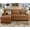 Brown, variant on COPIAE 80” L Shaped Sofa Sleeper, 2 in 1 Pull Out Sofa Bed with Upholstered Cushion, Faux Leather Couch with Storage& Removable Armrest, Modern Comfort Sectional Couch Bed for Living Room Bedroom