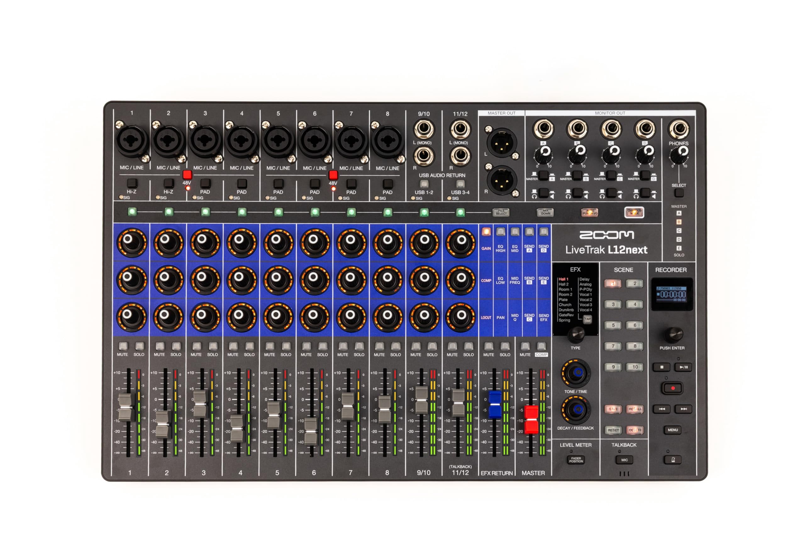 Zoom Pro Sound LiveTrak L-8 Digital Audio Recorder & Mixer with 8