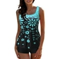 thumbnail image 3 of Full Coverage Swimsuits For Women 2 Piece Tankini Swimsuit Plus Size Athletic Swim Tank Top With Boy Shorts Modest Swimwear, 3 of 9