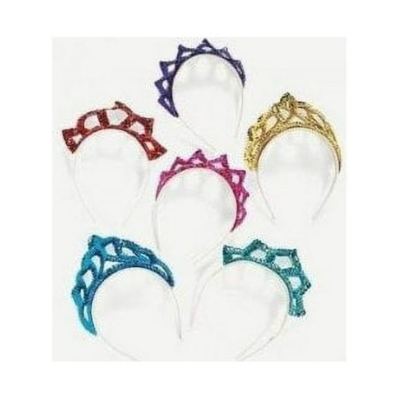 Bright Color Sequin Tiaras - Party Wear - 12 Pieces