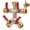 Red, variant on Grusce 4 Way Brass Garden Hose Splitter, 3/4 Inch NPT Water Tap Connector with Individual Shut Off Valve, Heavy Duty for Lawn Garden and Outdoor Use