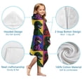 thumbnail image 7 of Colorful PopArt Dinosaurs Pattern Hooded Bath Towel，50"x30" for Ages 3 To 12 Kids, Quick Dry Lightweight Soft Microfiber Hood Beach Towel Cover Up for Kids, 7 of 7