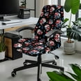 thumbnail image 2 of HELLHERO Skull Print Office Chair Cover with Elastic Band Moon Star Print Universal Rotating Chair Slipcover High Back Chairs Seat Protector, 2 of 7