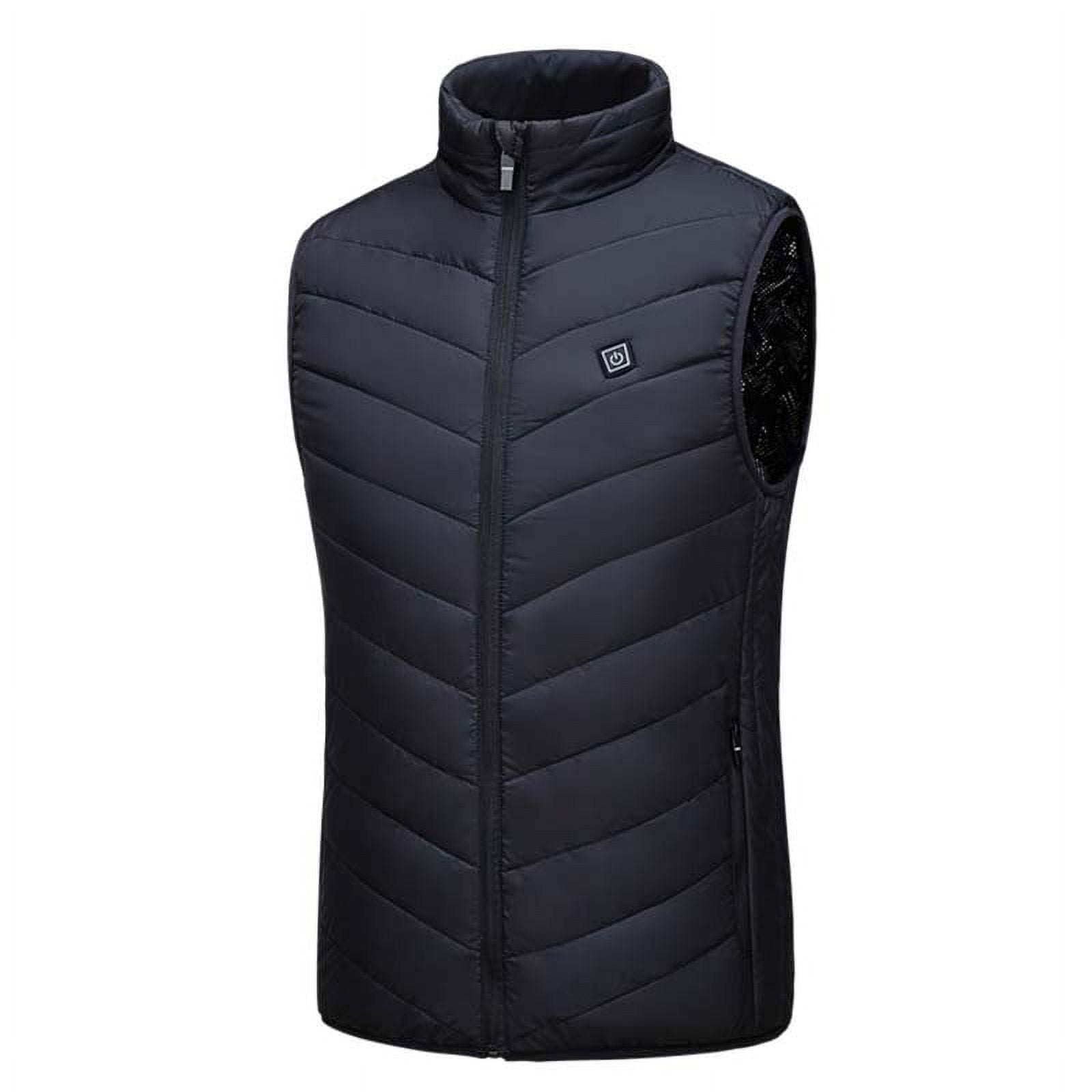 Brnmxoke Lightweight Heated Vest for Men Women, Electric USB Heating Vest for Winter Warm,Heated Vest Warm Coat Out-Wear Black XXXXXL