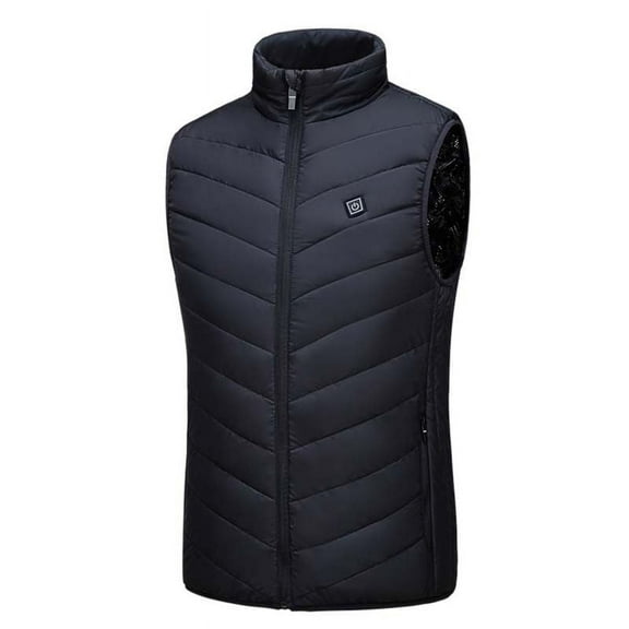 Herrnalise Outdoor Warm Clothing Heated For Riding Skiing Fishing Charging Via Heated Coat Black