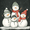 Snowman Family, variant on Yayeee 40oz Stainless Steel Tumbler with Straw and Handle Double-Wall Insulated Travel Water Bottle, Red Snowmen